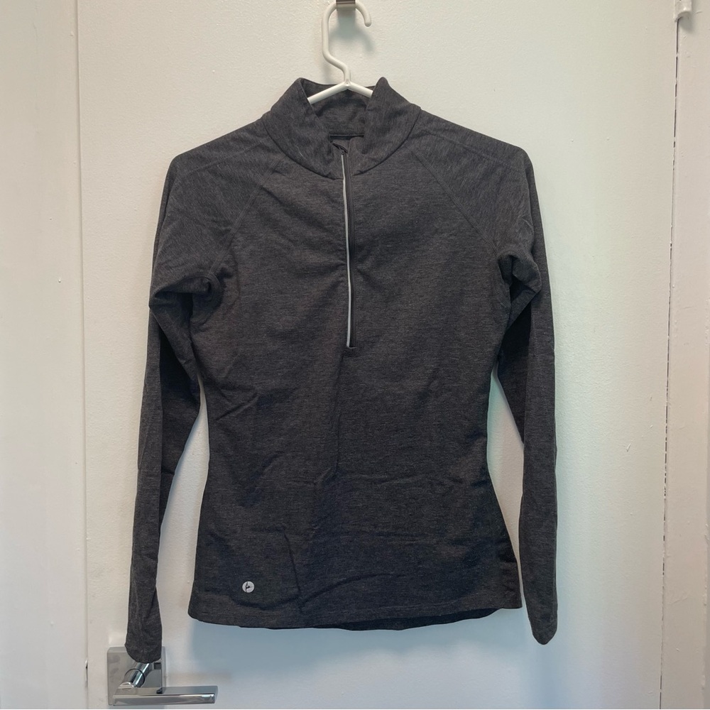 90 Degree by Reflex - Women's Gray Athleisure Long Sleeve Top